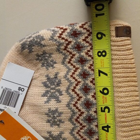 Timberland Beanie w/Inner lining Womens One Size Mauve Beanie Warm Pom Pom - Picture 8 of 11